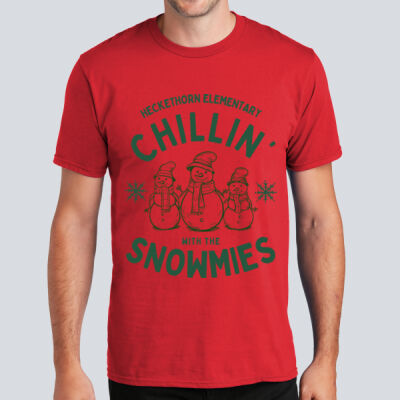Adult T-Shirt - Winter - Chillin With The Snowmies Green Thumbnail