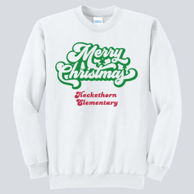 Adult Crewneck - Winter - Merry Christmas Red and Green  Thumbnail