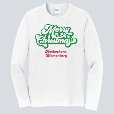 Adult Long Sleeve Shirt - Winter - Merry Christmas Red and Green  Thumbnail