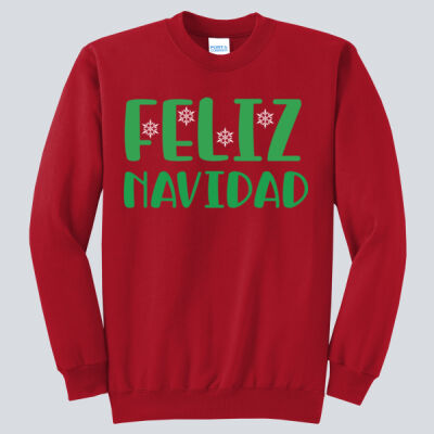Adult Crewneck - Winter - Feliz Navidad Green Thumbnail