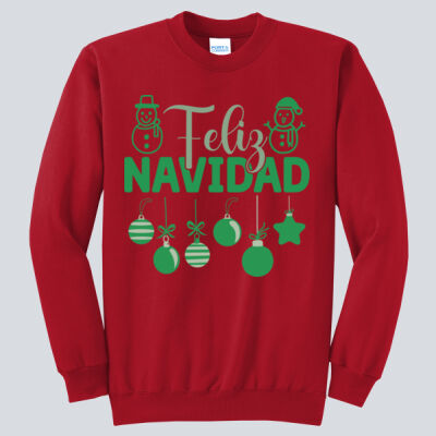 Adult Crewneck - Winter - Feliz Navidad Green Thumbnail