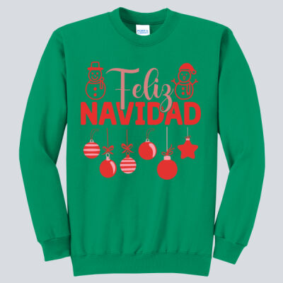 Adult Crewneck - Winter - Feliz Navidad Red Thumbnail