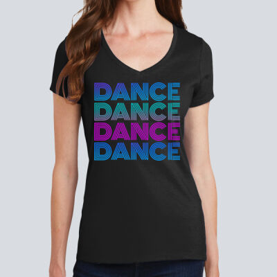 Women's V Neck Tee - Dance Club Thumbnail